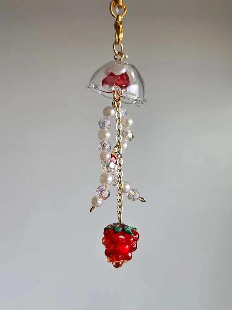 Raspberry Jellyfish Phone Charm Cute Phone Accessories y2k