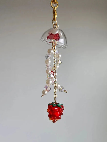 Raspberry Jellyfish Phone Charm Cute Phone Accessories y2k