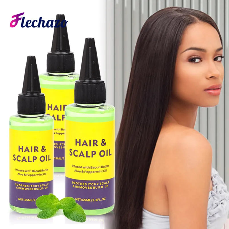 Hair Scalp Oil 65Ml Anti Drynes Soothes Itchy Scalp And Removes Product Build Up Infused With Bacuri Butter Aloe&Peppermint Oil