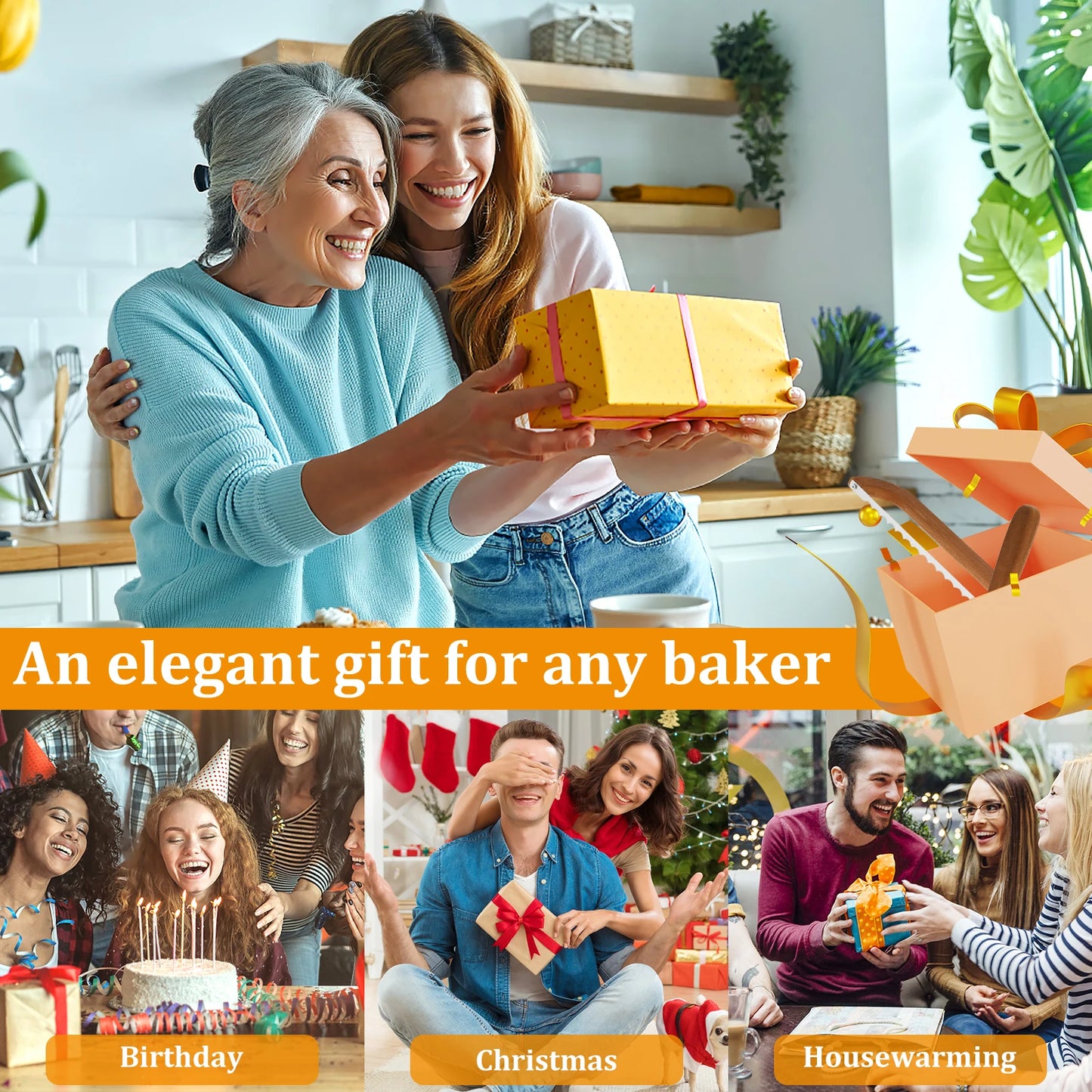 Bread Bow Cutter Serrated Bagel Cutter Stainless Steel Sourdough Bread Slicer Bread Cutting Tool for Bagels Bread Baguettes