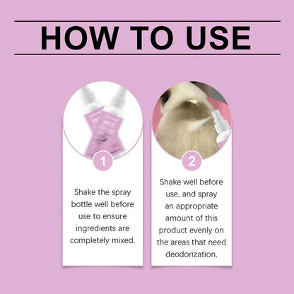 100ml Pet Odor Eliminator Fresh Scent Spray For Dogs Cats Home Deodorizing Solution With Harness Attachment
