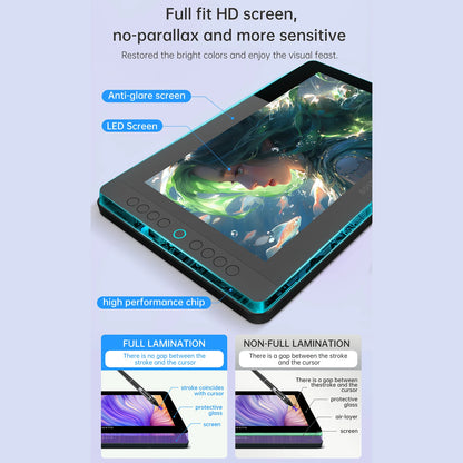 BOSTO BT-13HDK Portable Graphics Drawing Tablet 13.3 Inch H-IPS LED Screen Display Anti-glare Digital Art Drawing Pad