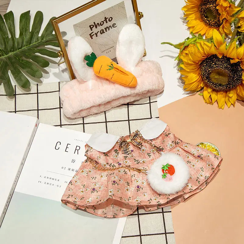 1set Clothes Suit Exquisite Soft Knitted Sweater DIY Accessories For 30cm Kawaii Yellow Duck Lalafanfan Plush Toys Stuffed Dolls