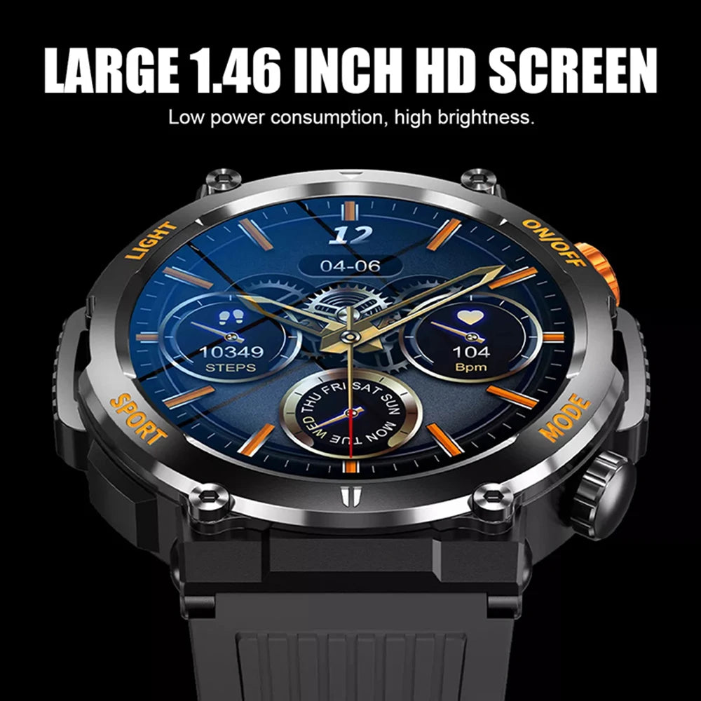 Smart Watch Men Bluetooth Call Health Monitor Sports Smart Watch IP67 Waterproof Outdoor Sports Watch 100+ Sports Modes