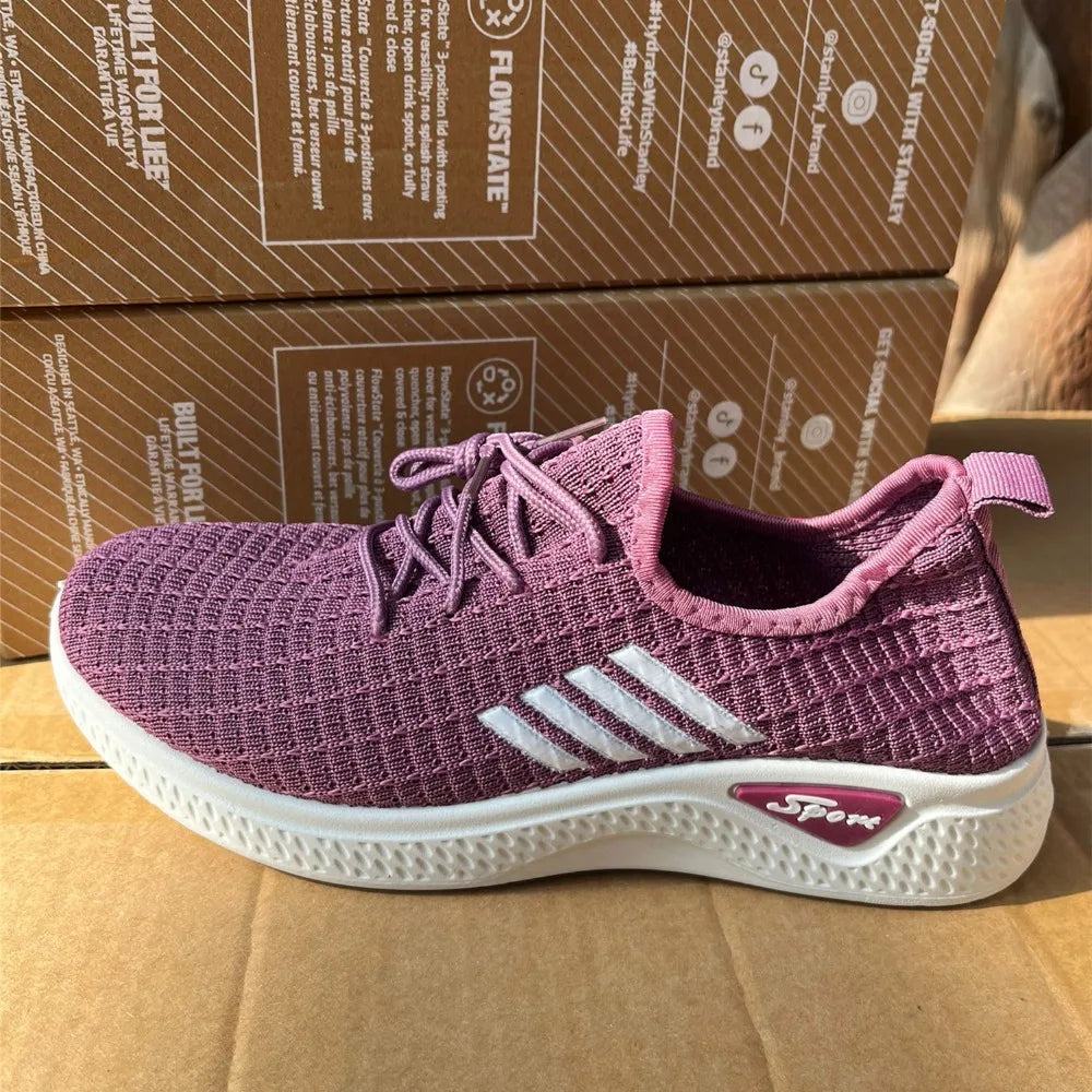 Comfortable Coconut Women's Casual Sports Shoes, Lightweight Breathable Soft-Soled Mesh Fashionable womens shoes women shoes