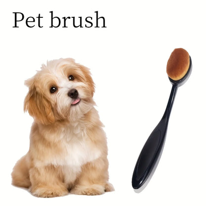 Pet Ear Cleaning Brush with Soft Plastic Bristles – Gentle Paw Cleaner for Dogs and Cats, Comfortable Oval Shaped Handle