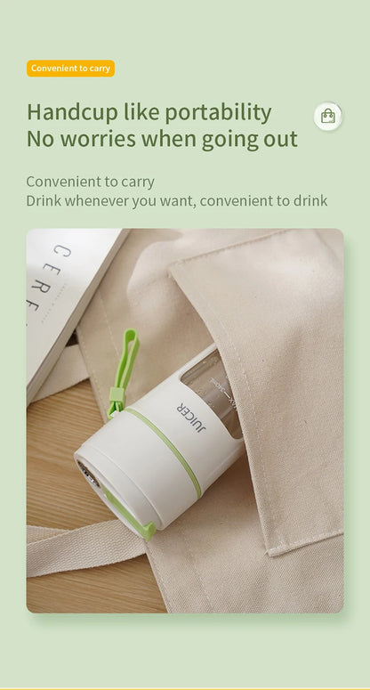 Portable Juicer Mini Electric Blender Multifunction Juice Maker Machine Fruit Mixers Extractors Smoothies Mixer 6 Blades 1200mAh