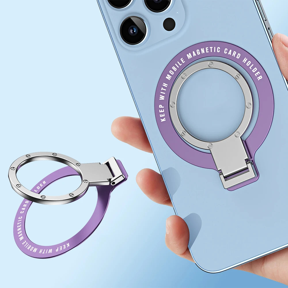 Cell Phone Ring Holder Stand Finger Grip Degree Rotation Kickstand Compatible iPhones Wireless charging