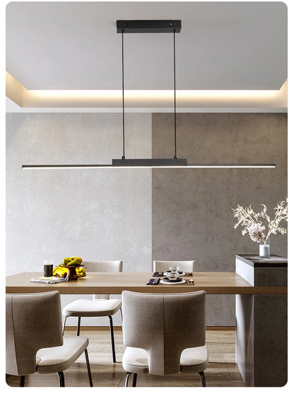 Dining hanging Chandelier  Modern Strip Pendant  Light For Kitchen Office Bedroom Hang Light Home Décor Lighting Fixtures