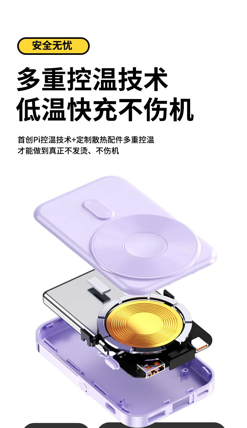 Portable 20000mAh Power Bank 22.5W Fast Charging Wireless Charging Station for iPhone & iWatch & Galaxy Watch for Phones Airpods