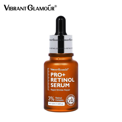 VIBRANT GLAMOUR  PRO+ Retinol Face Serum Upgrade 3% Retinol+3X Peptide+5X Ceramide Repair Skin Firming Collagen Anti-Aging