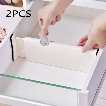 T Drawer Divider Adjustable Home Organization Dividers White Plastic Partition Holder Creative Retractable Drawer Dividers