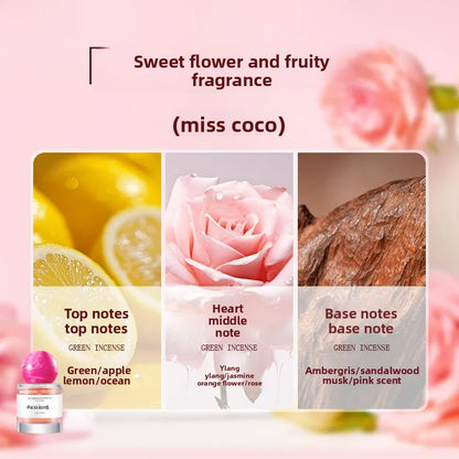 Perfume Lasting Fragrance, Fresh and Light Fragrance, Floral Fragrance, Alcohol-free Perfume for Ladies.