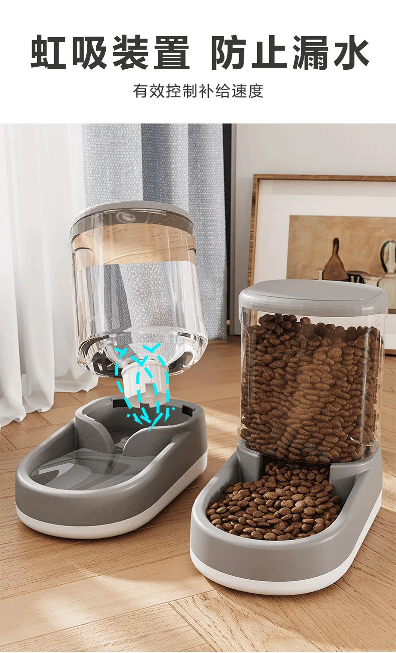 Pet drinking water machine automatic feeder high transparent large capacity feeding water feeder dog bowl cat bowl
