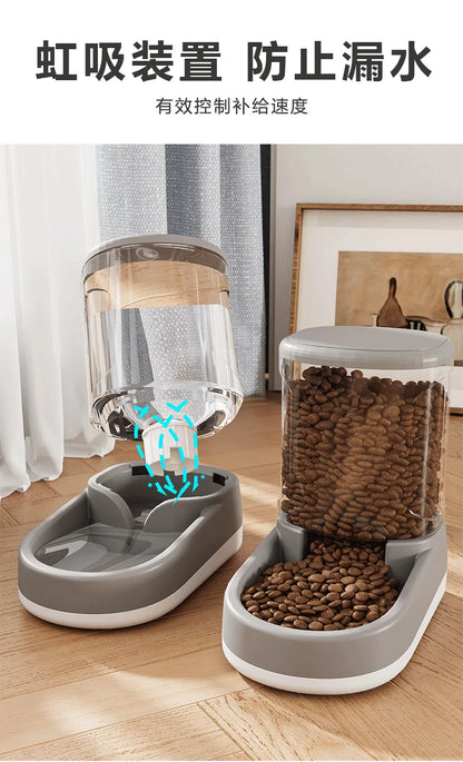 Pet drinking water machine automatic feeder high transparent large capacity feeding water feeder dog bowl cat bowl