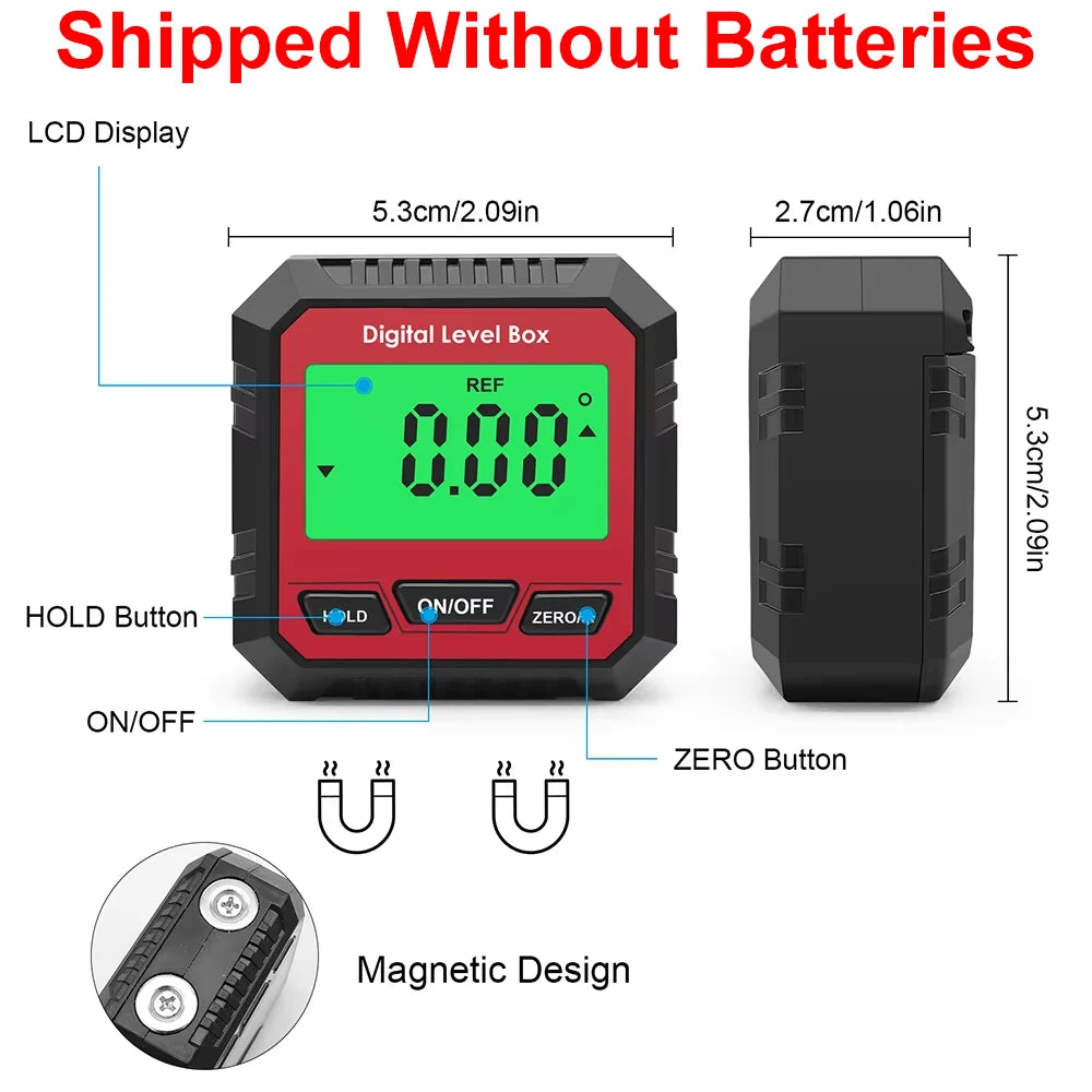 Angle Protractor Universal Magnet Ruler 90° 180° Digital Inclinometer Level Meter Goniometer Angle Bevel Tester Measuring Tools