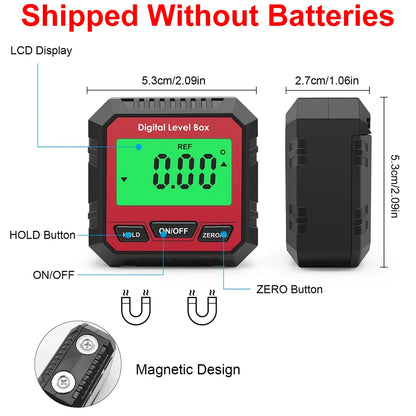 Angle Protractor Universal Magnet Ruler 90° 180° Digital Inclinometer Level Meter Goniometer Angle Bevel Tester Measuring Tools