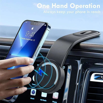 Magnetic Car Phone Holder Mount Magnet Mobile Car Bracket Dashboard Stand Support In Car For Macsafe iPhone 15 14 13 12 Pro Max