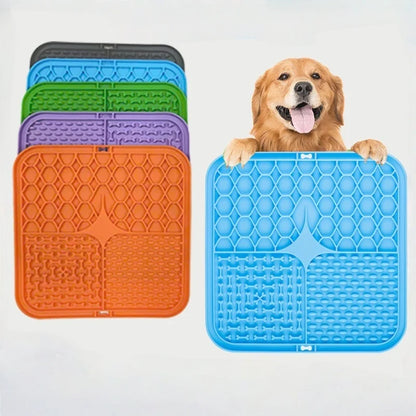 Pet Lick Silicone Mat for Dogs Pet Slow Food Plate Dog Bathing Distraction Silicone Dog Sucker Food Training Dog Feeder Supplies