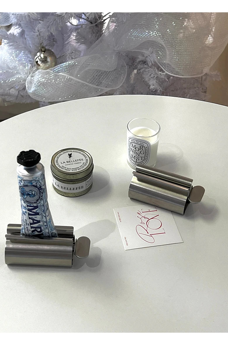 Stainless Steel Toothpaste Squeezers Manual Metal Toothpaste Dispenser Face Creams Rolling Press Bathroom Accessories