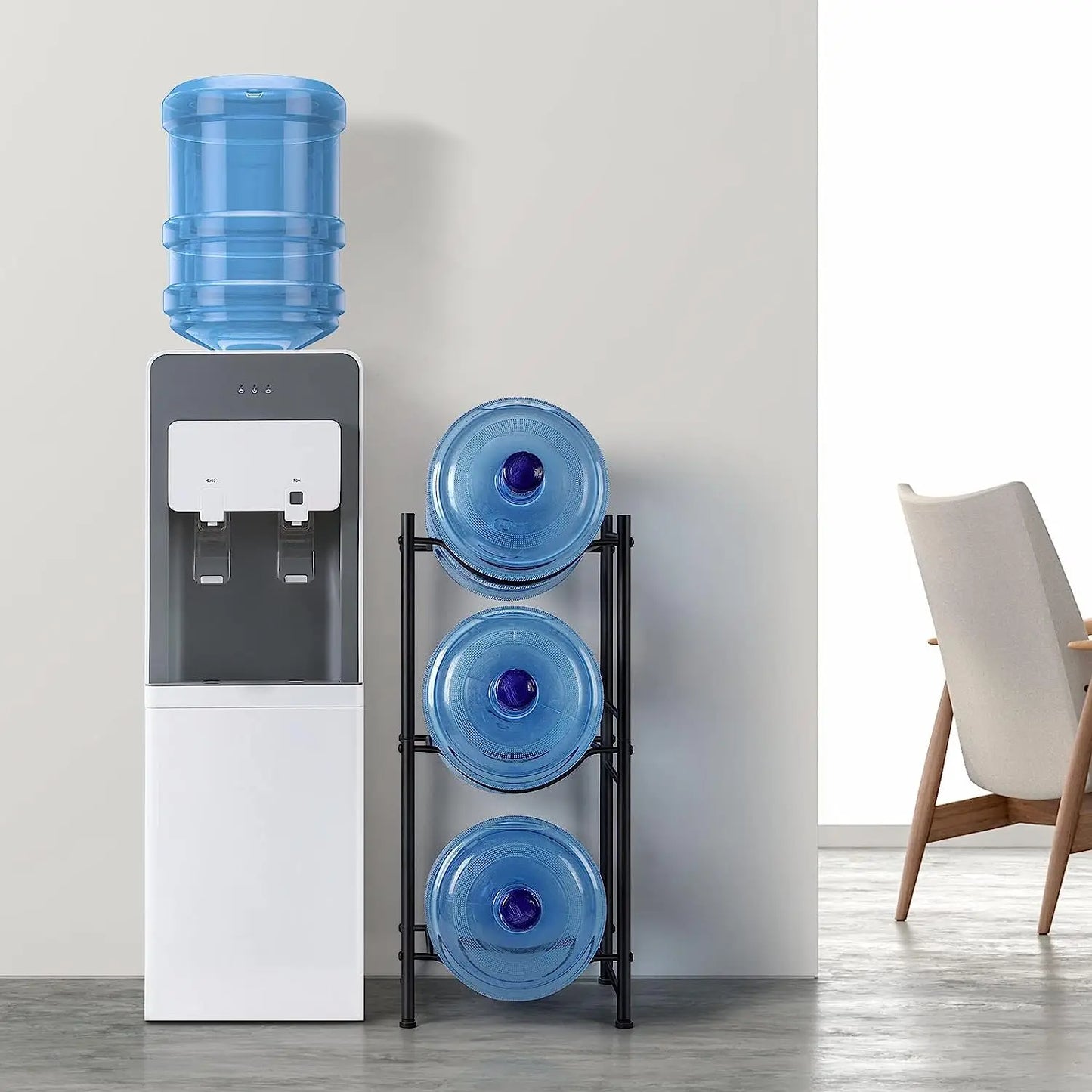 5 Gallon Water Bottle Jug Holder 3 Tier Heavy Duty Water Cooler Jug Storage Rack Detachable Gallon Water Jug Bottle Organizer