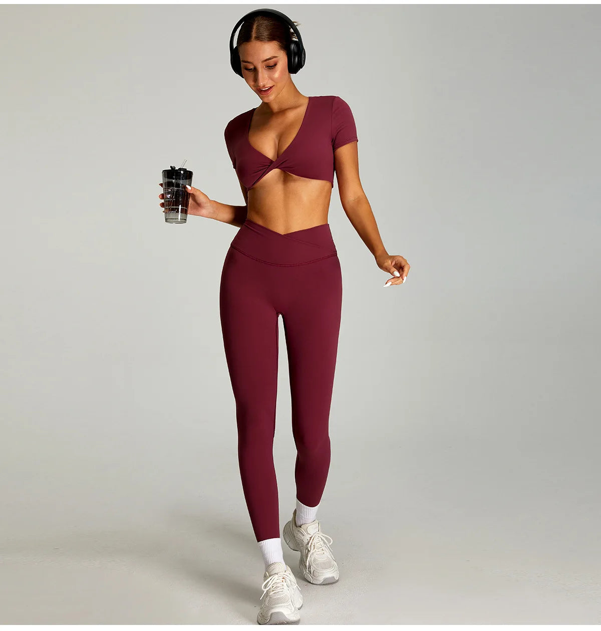 Yoga Pants Sports Leggings Women High Waist Tights Elastic Yoga Pants Training Running Gym Quick Dry Breathable Leggings Female