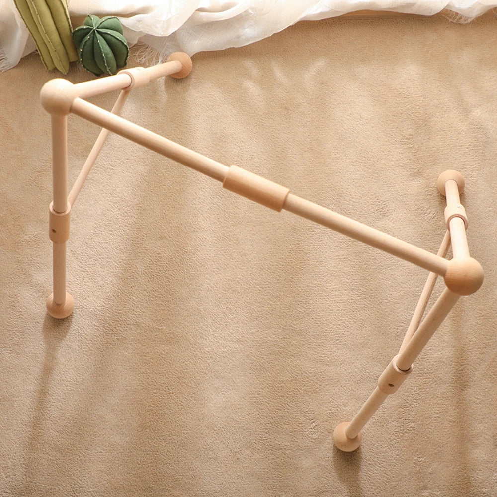 Baby Toys Play Gym Wood Baby Toy 0 to 6 Months Activities for Baby Wooden Newborn Furniture Baby Activity Gym Baby Rattle Toys