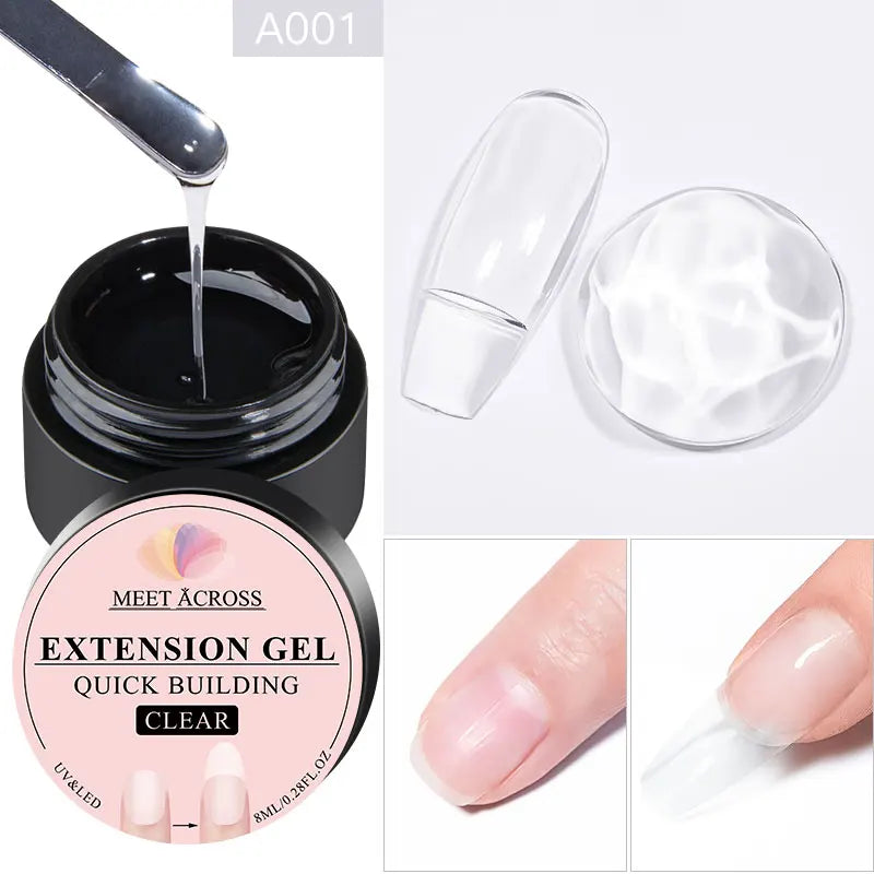 Baby Boomer Extension Nail Gel Set UV Builder Ombre Nails Camouflage Quick Extension Gel Extended Nails Art Gel Kits Manicure
