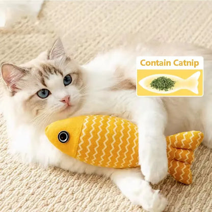 Cat Fish Toy Cat Scratcher Catnip Toy Interactive Simulation Fish Cat Mint Fidget Toys Stuffed Playing Toy For Cat Kitten