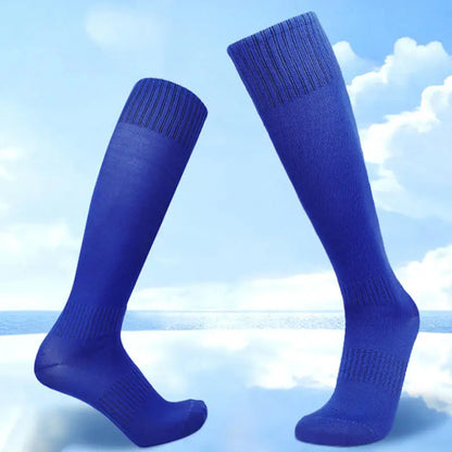 Football Sports Socks Long Knee Cotton Solid Color Kids Legging Stockings Soccer Baseball Ankle Adults Children Socks
