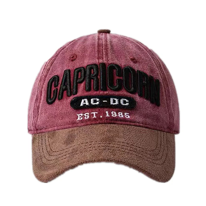 New Unisex Cap Washed Cotton AC-DC letter Embroidery Baseball Cap Outdoor Casual Classics Hats For Women Men Cap