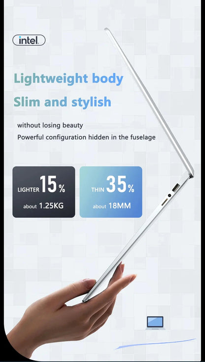 14.1 inch Laptop Computer Portable Windows 11 Intel Core i7-7500U Notebook 12GB RAM 1TB 2TB SSD Office Study Laptops