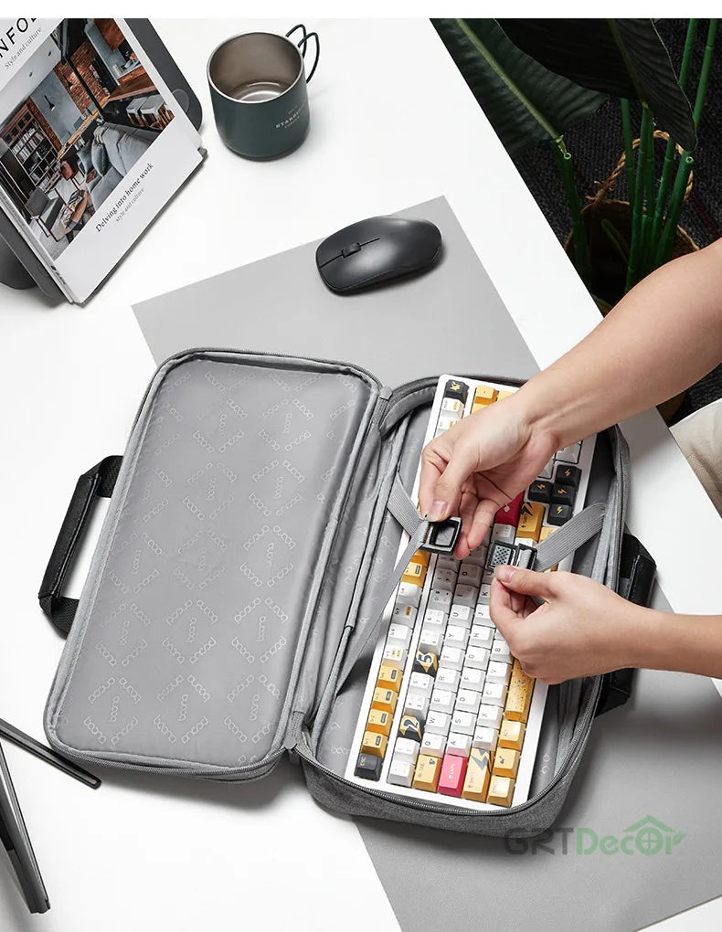 Tech Pouch Organizer for Keyboard Within 82-108 Key Mechanical Keyboard Storage Bag Organizer Travel Tech Pouches Dust Cover