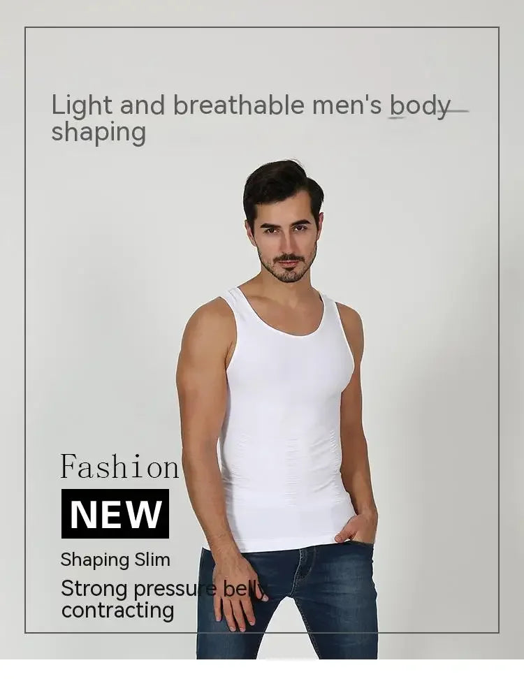Men's shapewear Seamless body shapewear Stress Reduction Exercise belly tightening underwear Functional vests