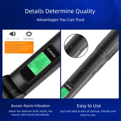 High Sensitivity Foldable Metal Detector Handheld 360 Degree Handheld Metal Scanner LCD Display Precise Location Metal Finder