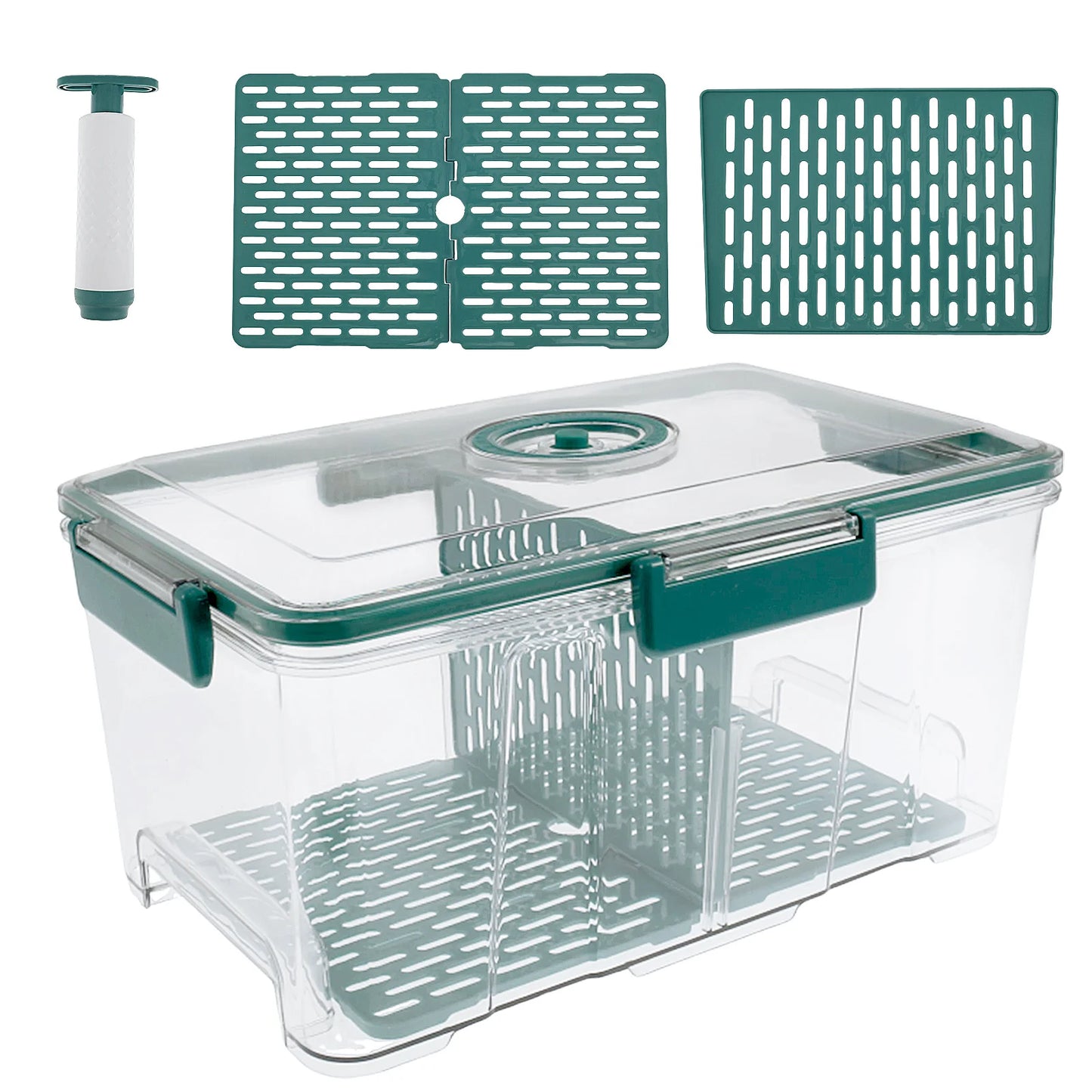 Bread Box Rectangular Airtight Bread Storage Container Bread Keeper Time Recording Bread Holder with Vacuum Pump for Kitchen New