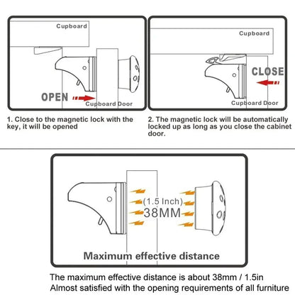 Child Safety Lock with Magnetic Keep Your Kids Safe Children's Lock Ideal Drawer Cabinet Door Safety for Toddler Baby Protection
