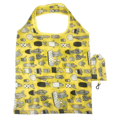 Reusable Shopping Bag Nylon Foldable Grocery Bag Creative Eco-Friendly Tote Bag Lightweight and Durable