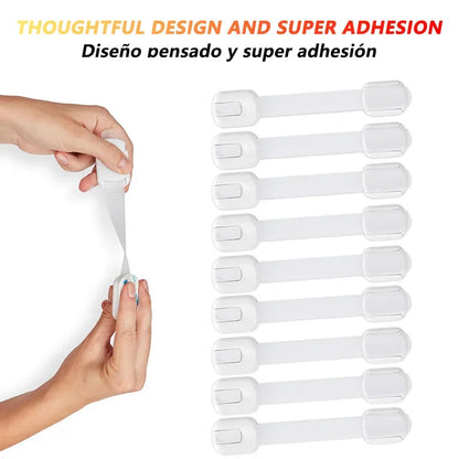 Baby Safety Lock Drawer Child Safety Cabinet Locks Adhesive Cabinet For Drawer Door Latches Baby Safe Straps Child Door Security