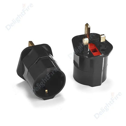 European EU To UK Plug Adapter Standard Euro 250V EU Plug To UK Electrical Socket Power Adapter Electrical Socket Outlet