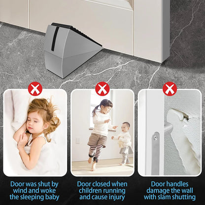 Spring enhanced door stopper, anti-collision door plug, door stopper, windproof door stopper, door wedge, door stopper