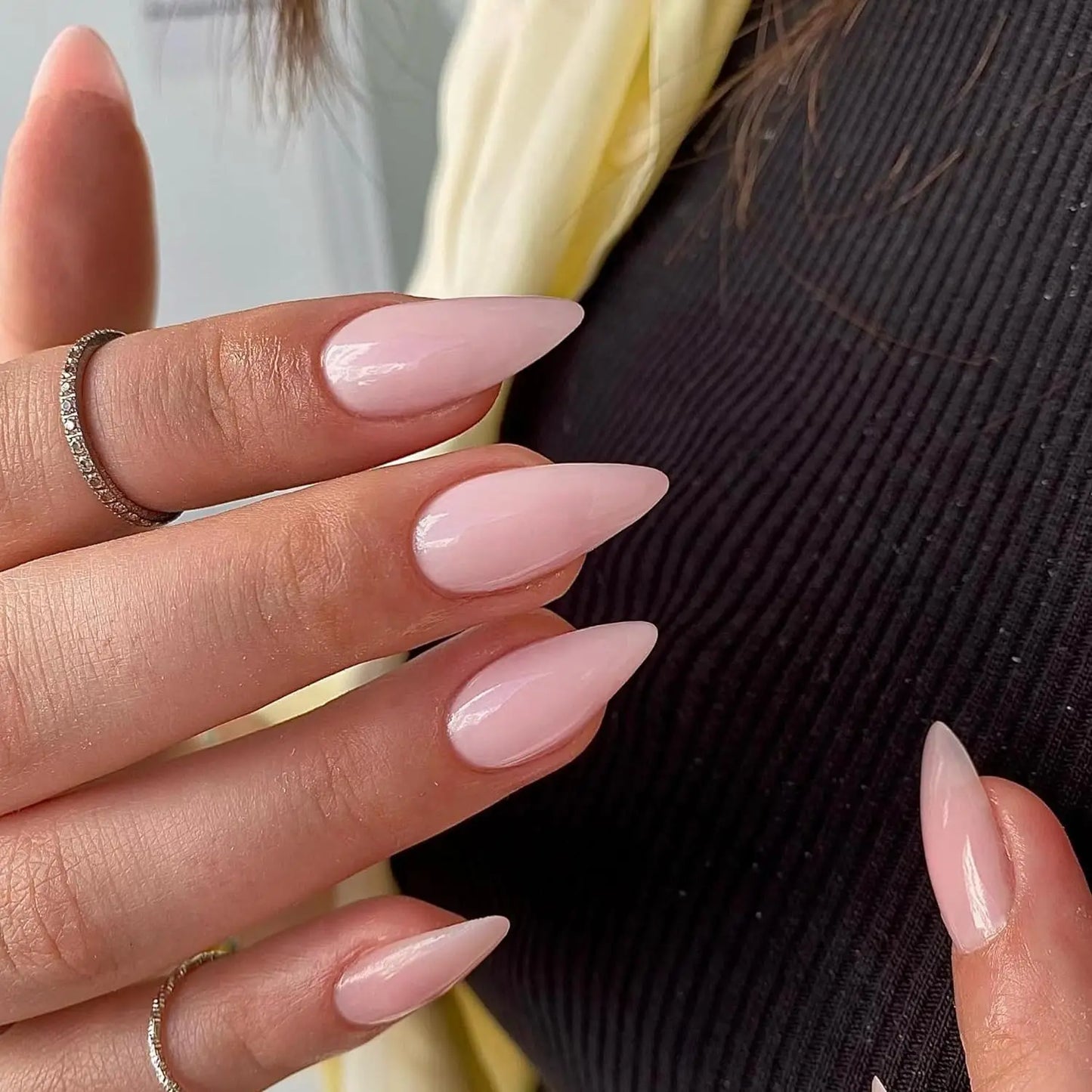 ARTAUG 24PCS Press On Nails Short Almond Wine Red High Saturation Fake Press On Nails  Korean Press On Nails Valentine'S Day