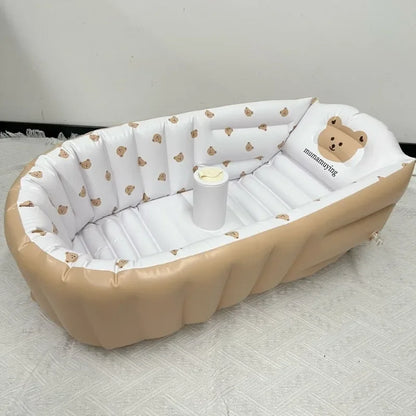 Ins Style New Portable Baby Bath Tub Bath Tub Newborn Bath Foldable Children's Inflatable Swimming Pool Bath Tub