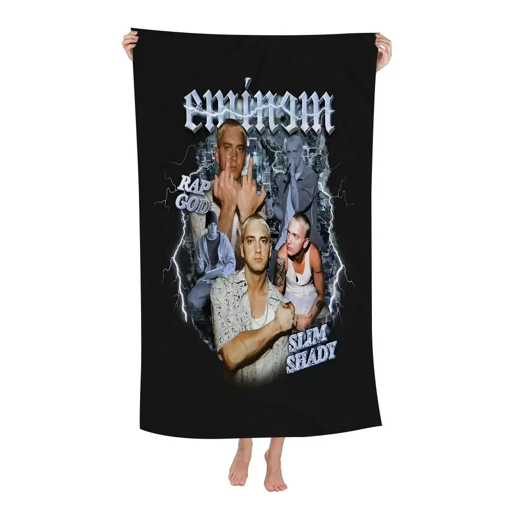 Super Rapper E-Eminems Cartoon Beach Towel Cute Kawaii Room Decor Bath Girls Children Hand Towels For Bathroom Shower