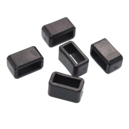 10pcs/pack Plastic Belt Loop Keeper Square Loop Leather Belt Buckle Harness Backpack Straps Black