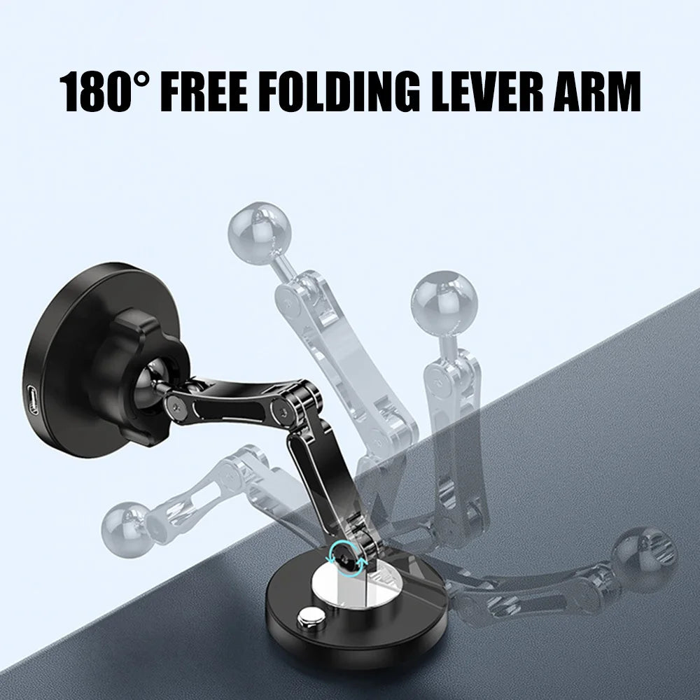 Magnetic Car Wireless Charger Stand Magnet Car Phone Mount 15W Fast Charging Phone Holder Bracket for Macsfae iPhone 15 14 13 12