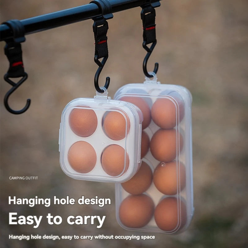 Egg Storage Box With Lid Kitchen Refrigerator Egg Box Egg Drop Rack Egg Storage Box Fridge Egg Organizer 3/4/8 Grid Egg Tray