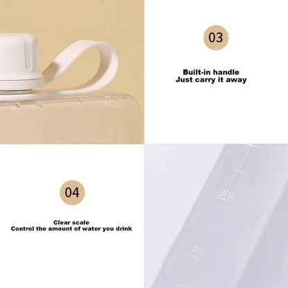 Pocket Water Bottle 500ml Flat Drink Cup Water Bottle Summer Water Flask Sports Water Bottle Summer Water Flask For Hiking ﻿