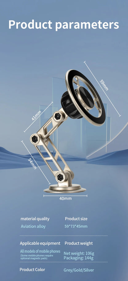 Universal metal magnetic mobile phone holder Foldable rotating mobile phone holder Dashboard windshield Car mobile phone holder