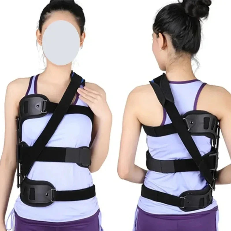 Fixed Spinal Brace Aluminium Alloy Breathable Fixed Spinal Straightener Brace for Children Adults Scoliosis Correcting Brace